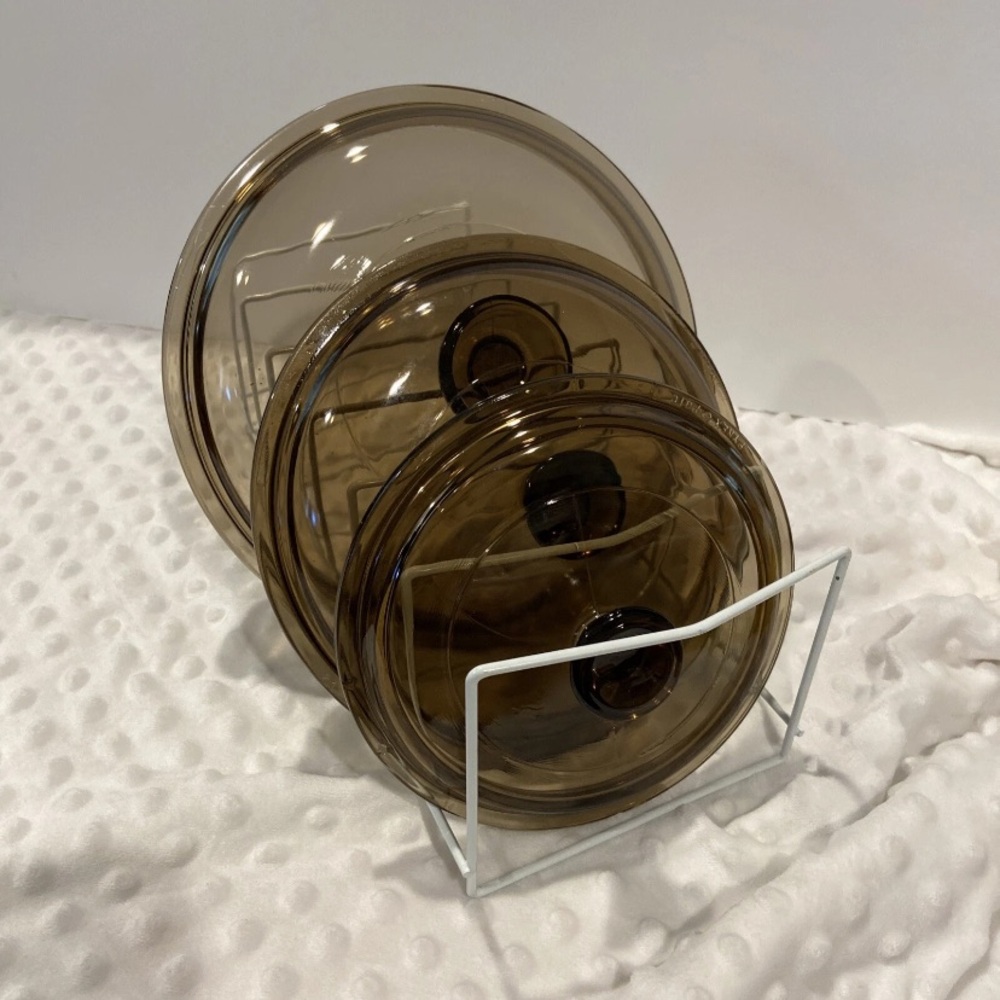 Vintage Pyrex Vision Vented Replacement Lids (3) in Smoke or Amber